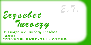erzsebet turoczy business card