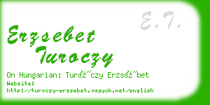 erzsebet turoczy business card